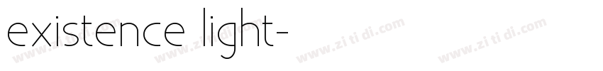 existence light字体转换